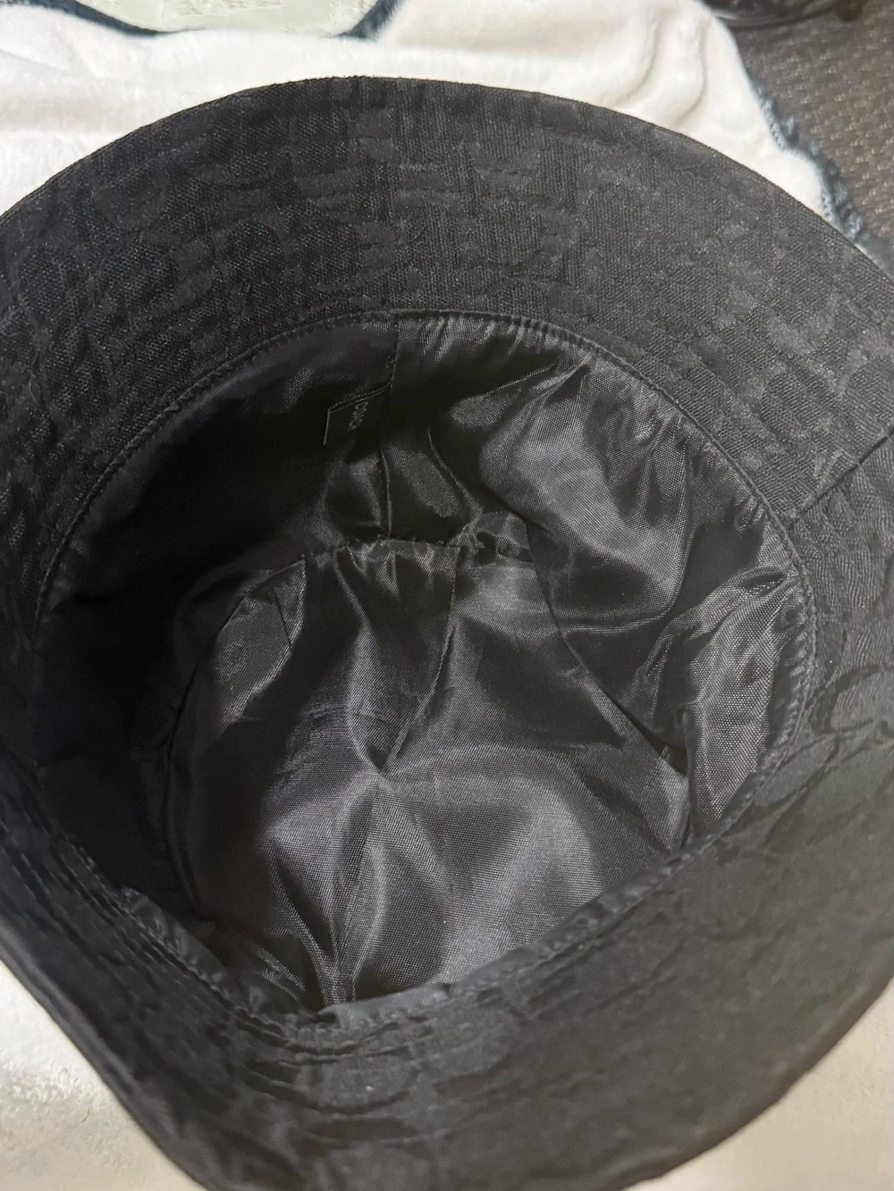 Coach Black Signature Jacquard Bucket Hat